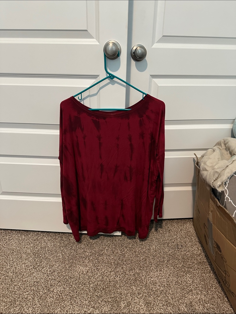 Piko 1988 Burgundy Tie-Dye Long Sleeve Tee